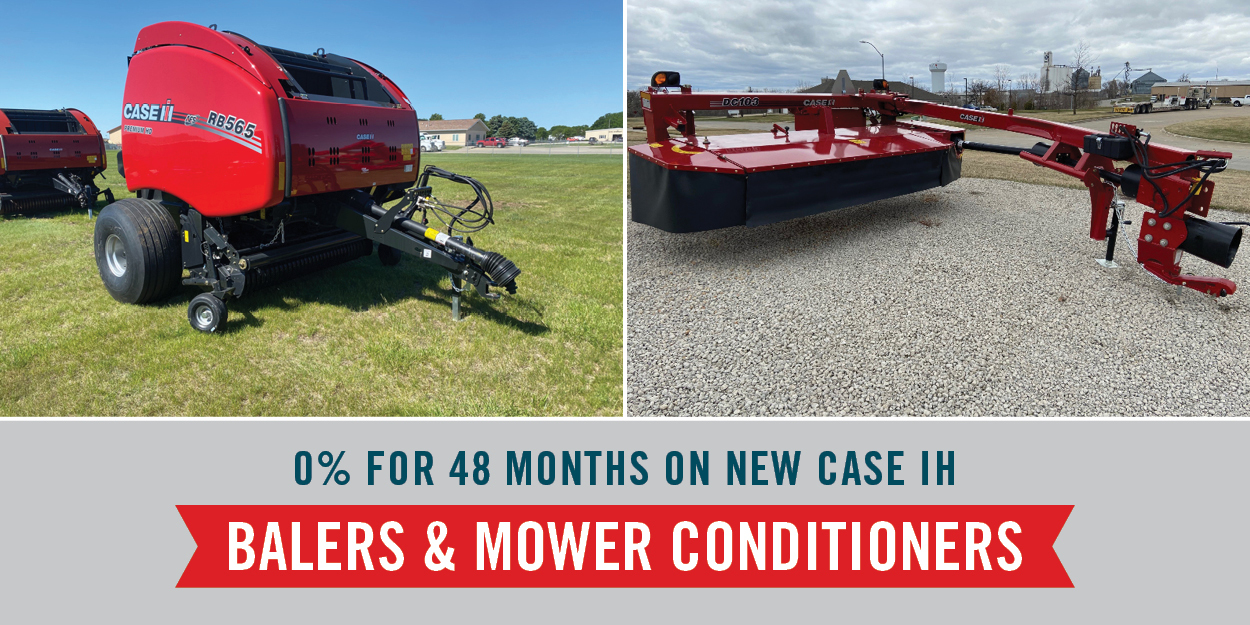 0% FINANCING FOR 48 MONTHS ON NEW CASE IH BALERS AND MOWCOS