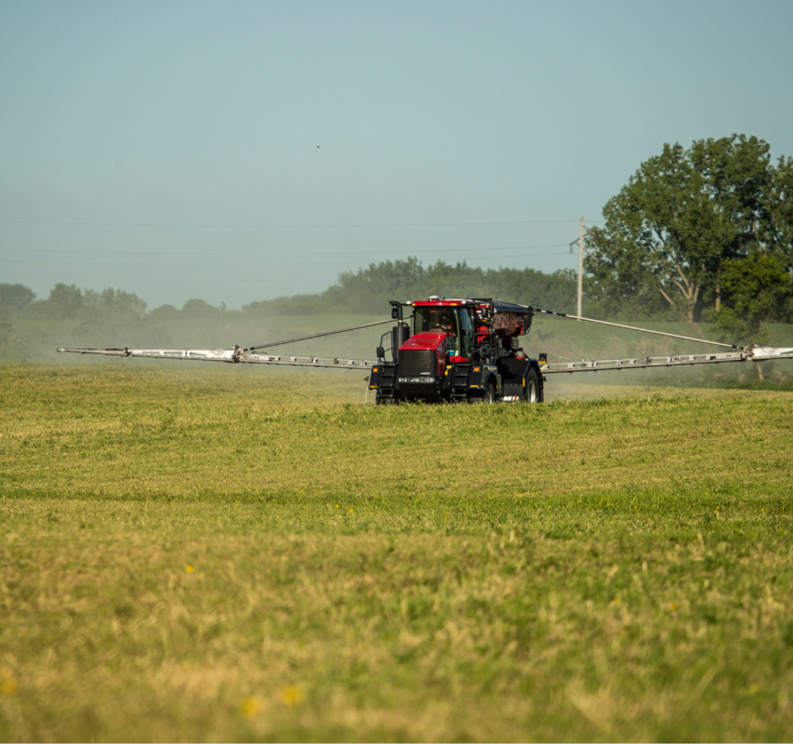 CIH Sprayer in Field Side View