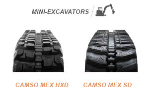 CAMSO Tracks Mini-Excavators Treads