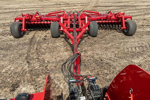 Tatu Speed Disk in field Tatu Speed Disk view from cab in field